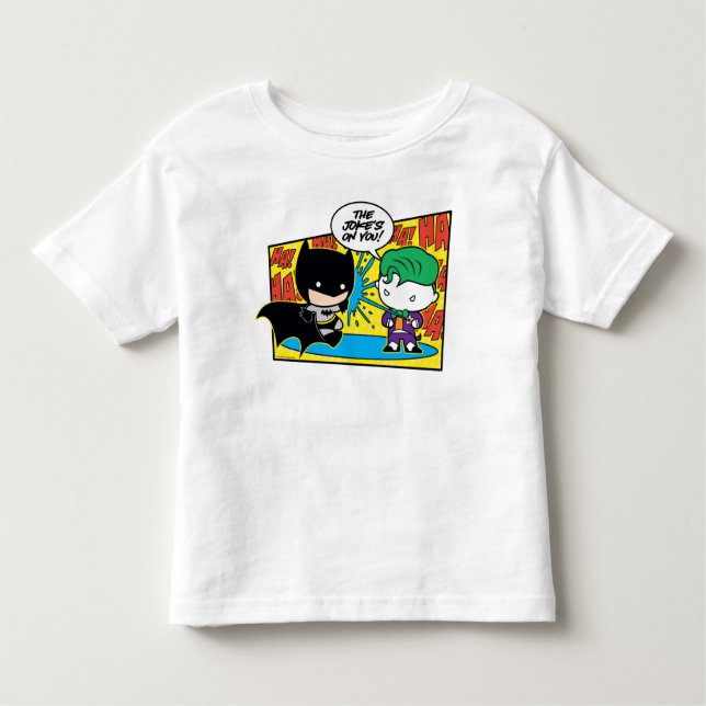 Camiseta De Bebé Chibi Joker Pranking Chibi Batman (Anverso)
