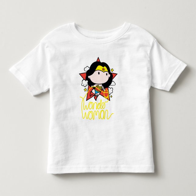 Camiseta De Bebé Chibi WonWoman Volando Con Lasso (Anverso)