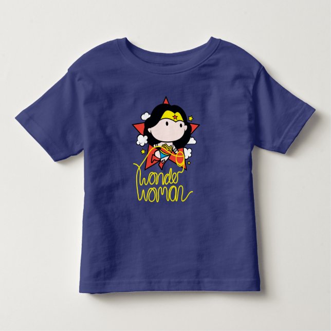 Camiseta De Bebé Chibi WonWoman Volando Con Lasso (Anverso)