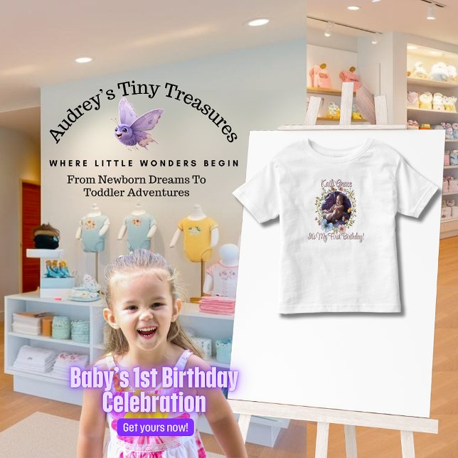 Camiseta De Bebé Chica 1Nacimiento Mariposa (Subido por el creador)