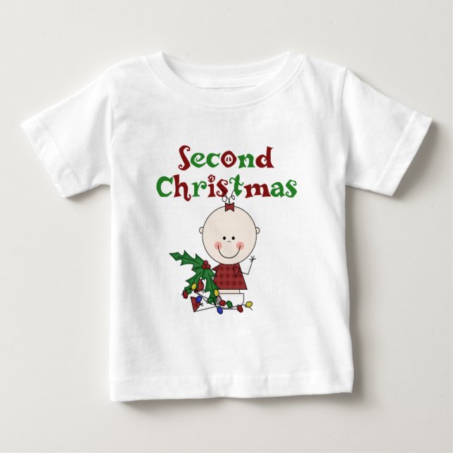 Camiseta De Bebé Chica 2º Navidad Niños Vacaciones para Niños (Anverso)