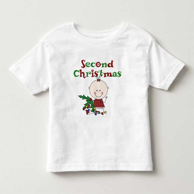 Camiseta De Bebé Chica 2º Navidad Niños Vacaciones para Niños (Anverso)