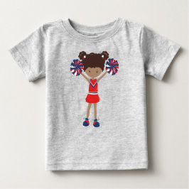 Camiseta De Bebé Chica afroamericana, porristas, animadoras