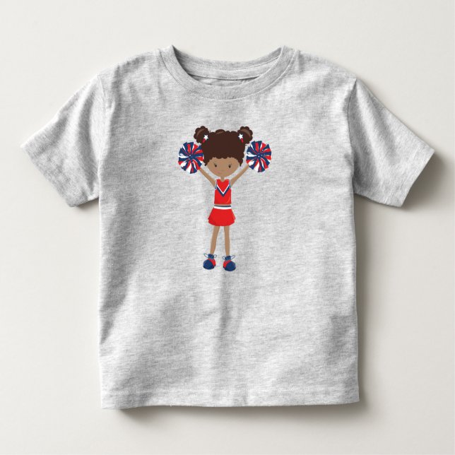 Camiseta De Bebé Chica afroamericano, animadores, animadores (Anverso)