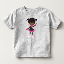 Camiseta De Bebé Chica afroamericano, Chica de patinaje sobre hielo