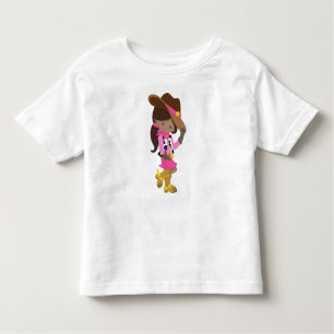 Camiseta De Bebé Chica afroamericano, niña de vaca, sheriff, occide