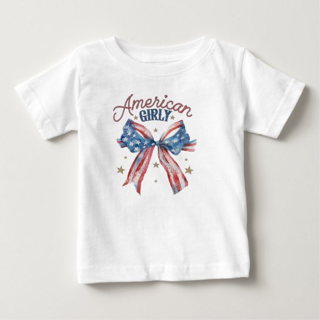 Camiseta De Bebé Chica Americana (Anverso)