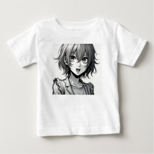 Camiseta De Bebé Chica Anime Diseño de Personaje de Acción Dinámi