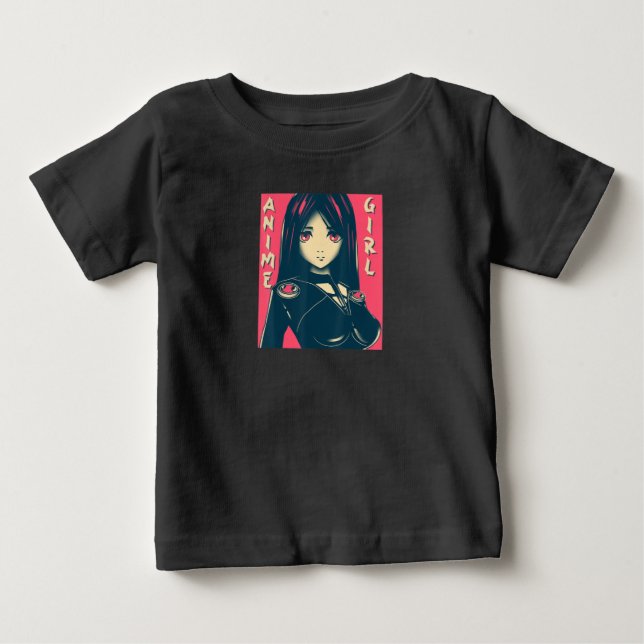 Camiseta De Bebé Chica Anime Manga Otaku Kawaii Gótico de ropa anim (Anverso)