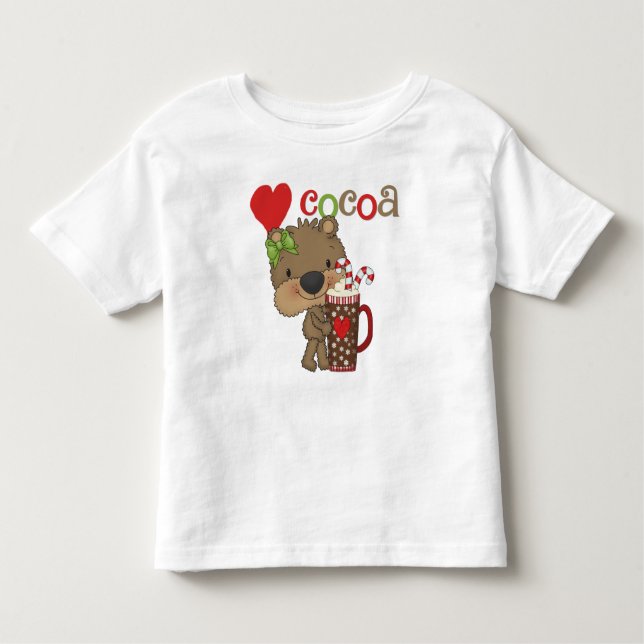 Camiseta De Bebé Chica Bear Cocoa Love (Anverso)