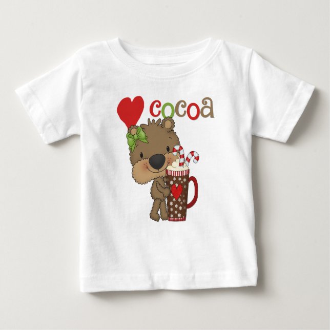 Camiseta De Bebé Chica Bear Cocoa Love (Anverso)