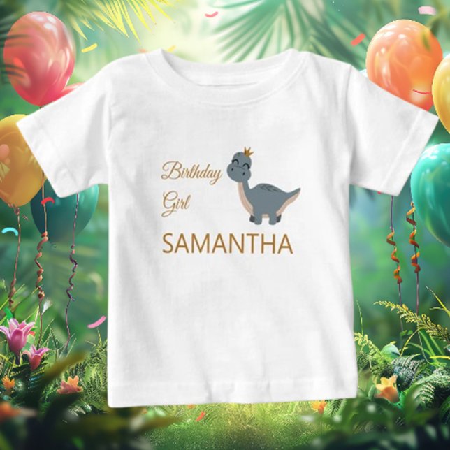 Camiseta De Bebé CHICA Boho T rex Dinosaur (Dress your little one in this adorable GIRL Boho T-Rex Dinosaur Baby T-Shirt! )