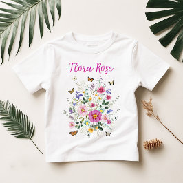 Camiseta De Bebé Chica Boho Wildflower Meadow