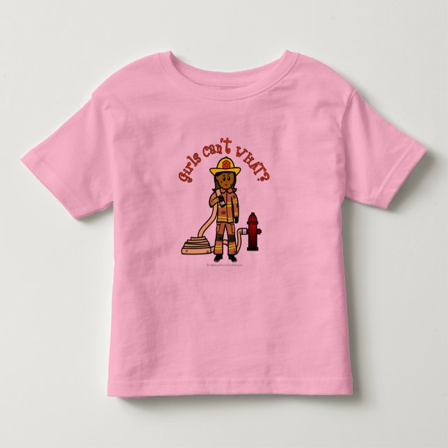 Camiseta De Bebé Chica Bombero (Anverso)