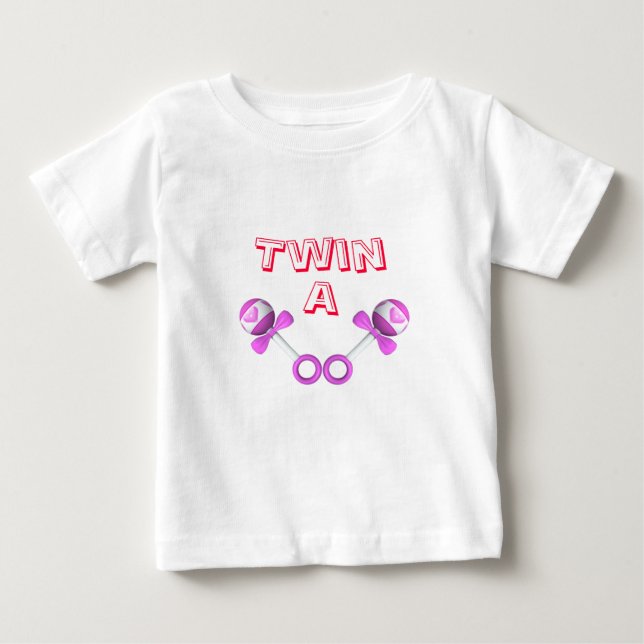 Camiseta De Bebé Chica/Chica gemelo (Anverso)