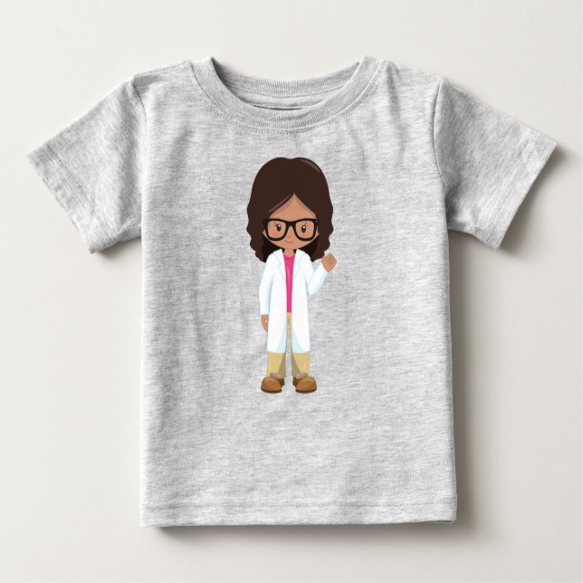 Camiseta De Bebé Chica científica, chica latina, chica linda, cient (Anverso)