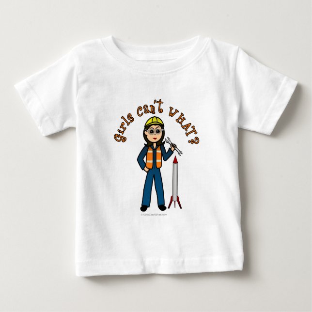 Camiseta De Bebé Chica Científico de Cohetes Ligeros (Anverso)