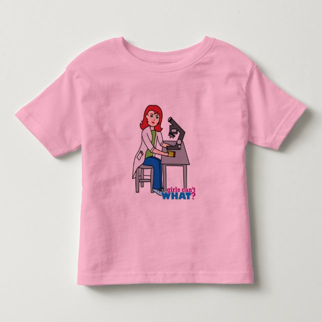 Camiseta De Bebé Chica Científico - Luz/Rojo (Anverso)