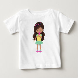 Camiseta De Bebé Chica Con Helado Crema, Chica Latina, Chica Cuta, 