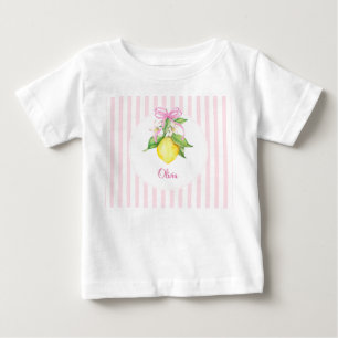 Camiseta De Bebé Chica Coqueta Rosa Limón Baby Shower
