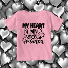 Camiseta De Bebé chica corazón Abuelo palabra arte bebé