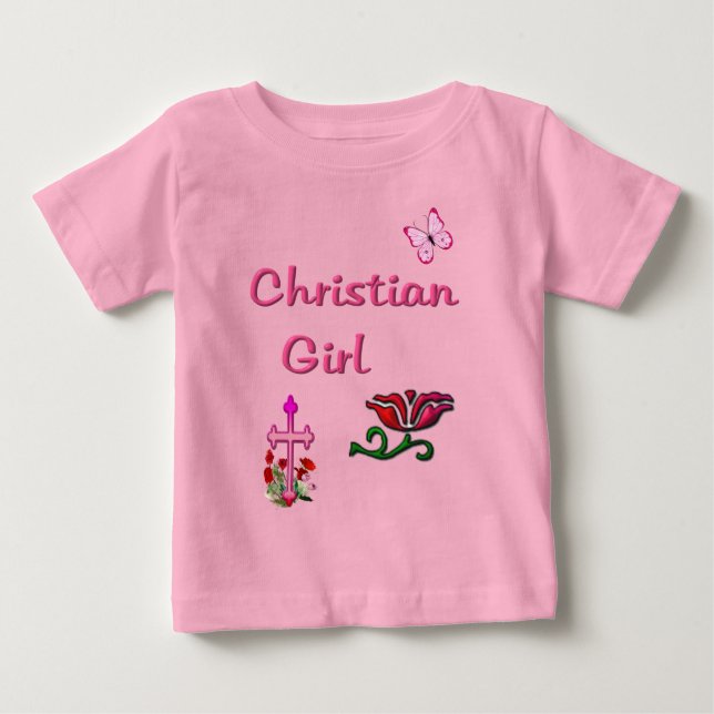 Camiseta De Bebé Chica cristiana  (Anverso)