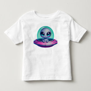 Camiseta De Bebé Chica Cute Alien Spaceship Kids