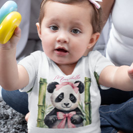 Camiseta De Bebé Chica Cute Baby Panda