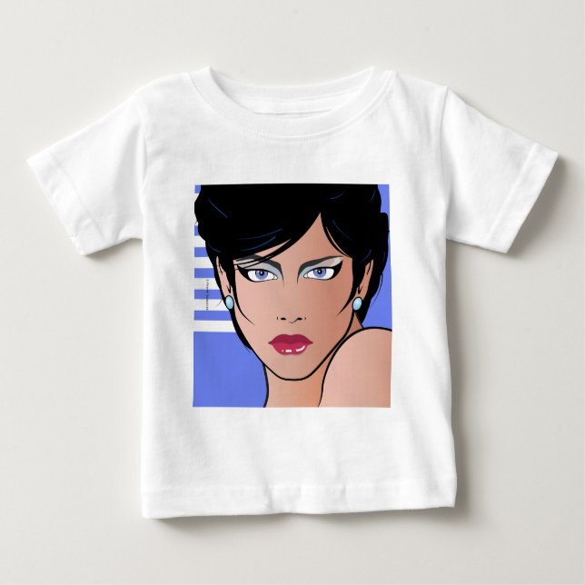 Camiseta De Bebé Chica de arte pop - Bettina (Anverso)