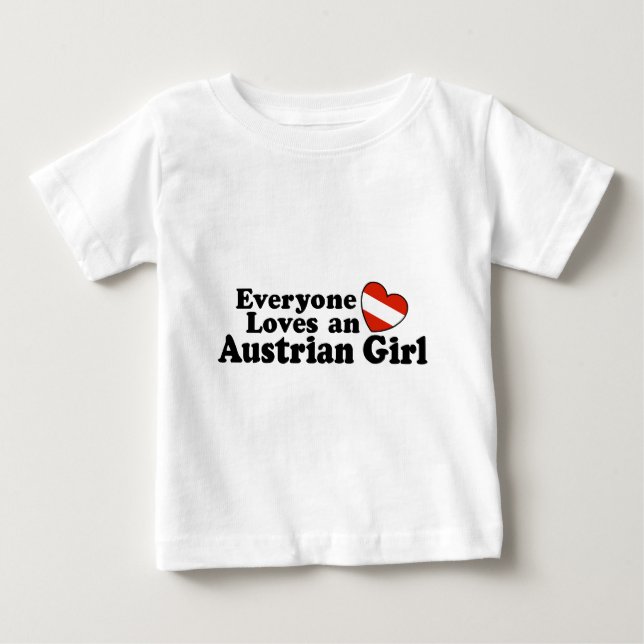 Camiseta De Bebé Chica de Austria (Anverso)