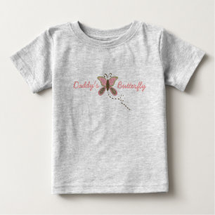 Camiseta De Bebé Chica de bebés de mariposa de papá