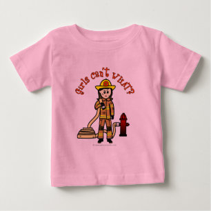 Camiseta De Bebé Chica de bomberos
