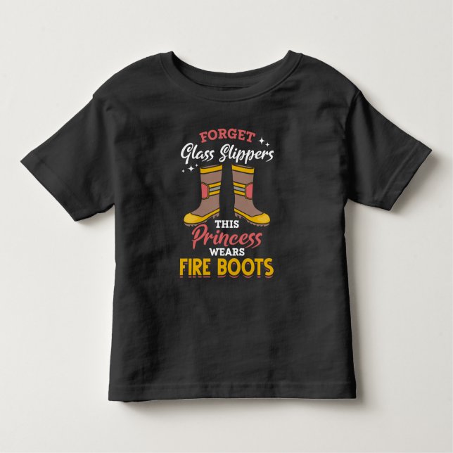 Camiseta De Bebé Chica de bomberos Princesa Orgullosa (Anverso)