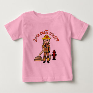 Camiseta De Bebé Chica de bomberos rubios