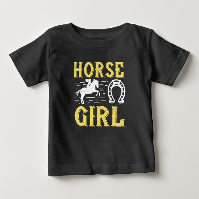 Camiseta De Bebé chica de caballo 01 (Anverso)