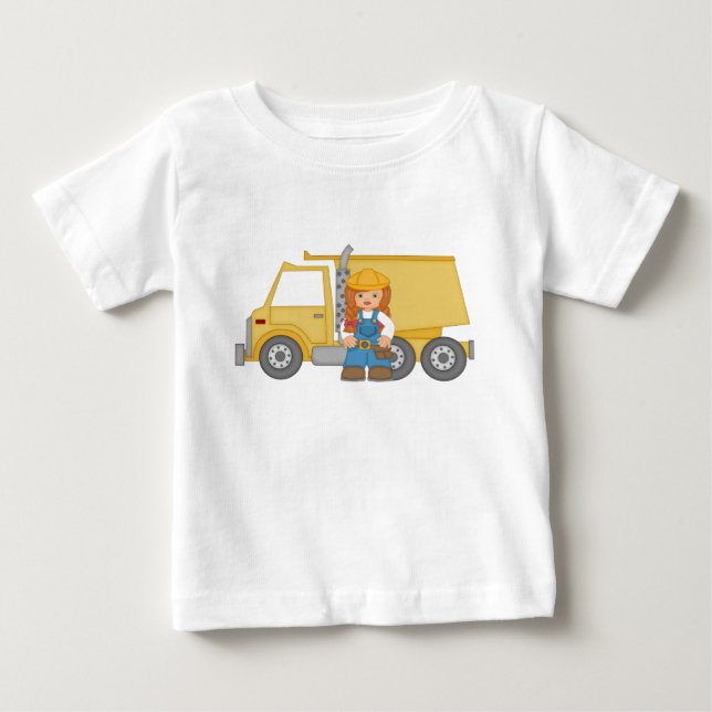 Camiseta De Bebé Chica de camión volcado (Anverso)