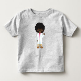 Camiseta De Bebé Chica de Ciencia, Chica afroamericano, científico