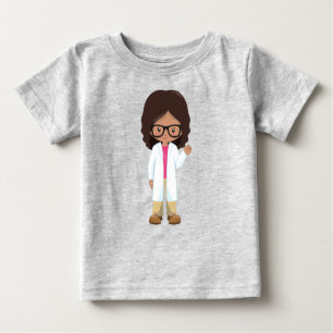 Camiseta De Bebé Chica de Ciencia, Chica Latina, Chica Cute, Cientí