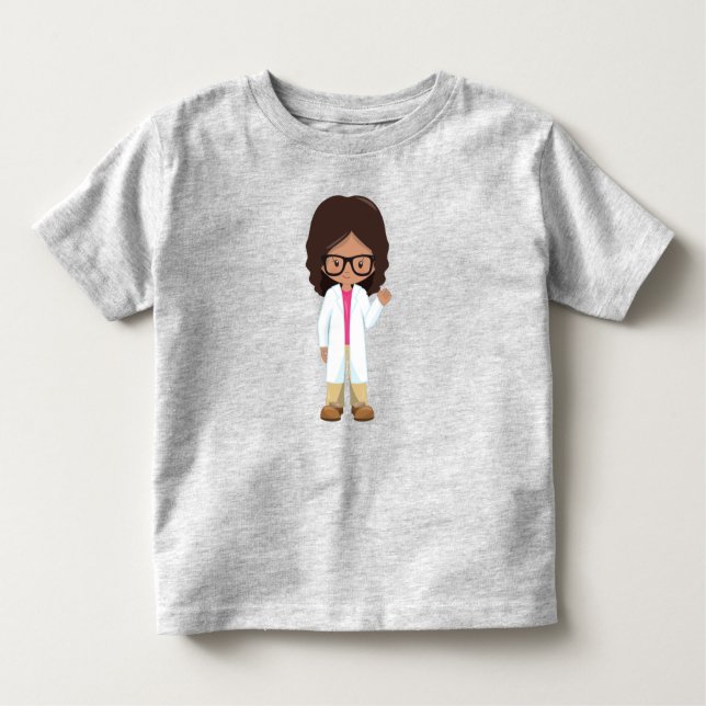 Camiseta De Bebé Chica de Ciencia, Chica Latina, Chica Cute, Cientí (Anverso)