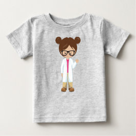 Camiseta De Bebé Chica de Ciencia, Científico, Chica Cuto, Pelo Mar