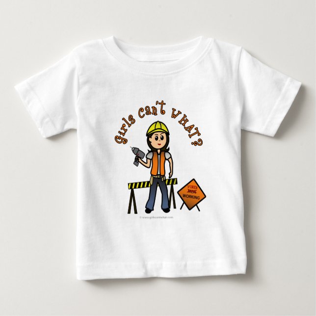 Camiseta De Bebé Chica de construcción ligera (Anverso)