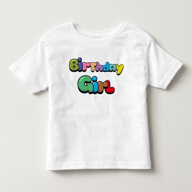 Camiseta de bebé chica de cumpleaños (Anverso)