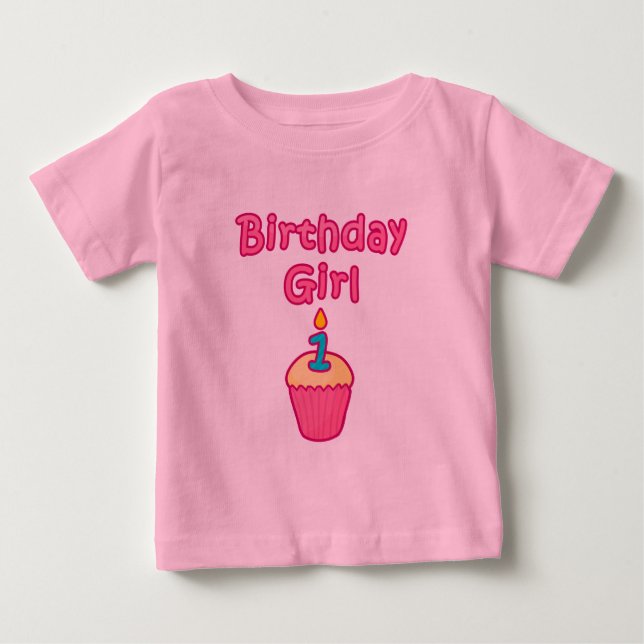 Camiseta De Bebé Chica de cumpleaños 1 (Anverso)