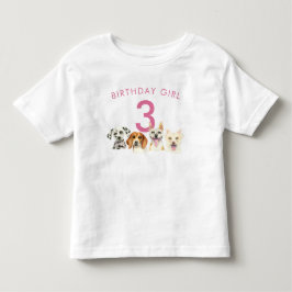 Camiseta De Bebé Chica de cumpleaños acuarela Perros de porcino