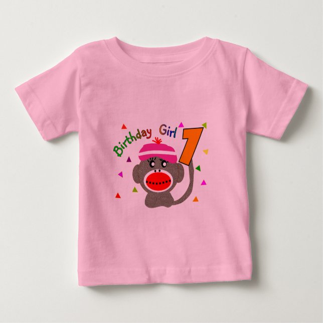 Camiseta De Bebé Chica de cumpleaños de "1 año" (Anverso)