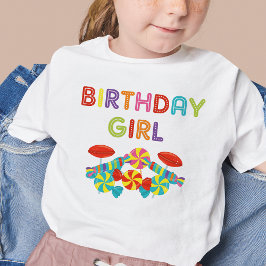 Camiseta De Bebé Chica de cumpleaños de Candy, dulce y colorido