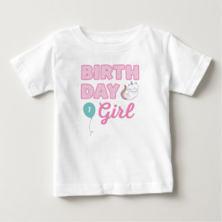 Camiseta De Bebé Chica de cumpleaños de gato de Unicorn | Añadir ed