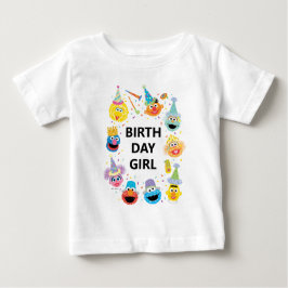 Camiseta De Bebé Chica de cumpleaños de Sesame Street Confetti