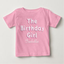 Camiseta De Bebé Chica de cumpleaños lindo rosa