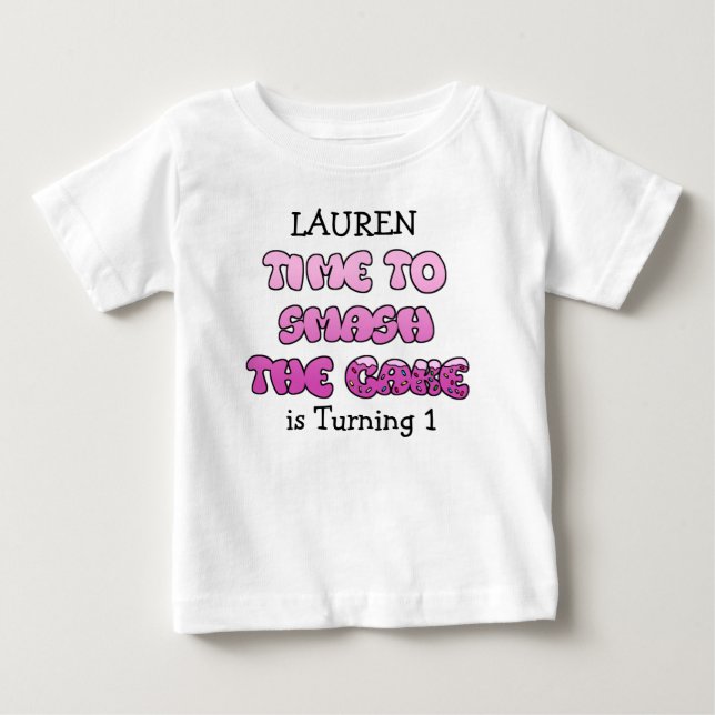 Camiseta De Bebé Chica de cumpleaños, nombre y edad, Camisas de pas (Anverso)